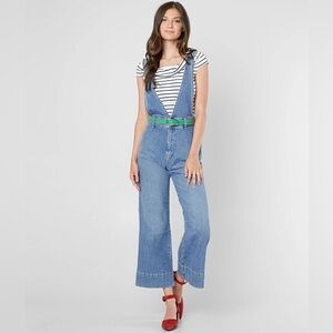Free People A-Line Wide Leg Overalls